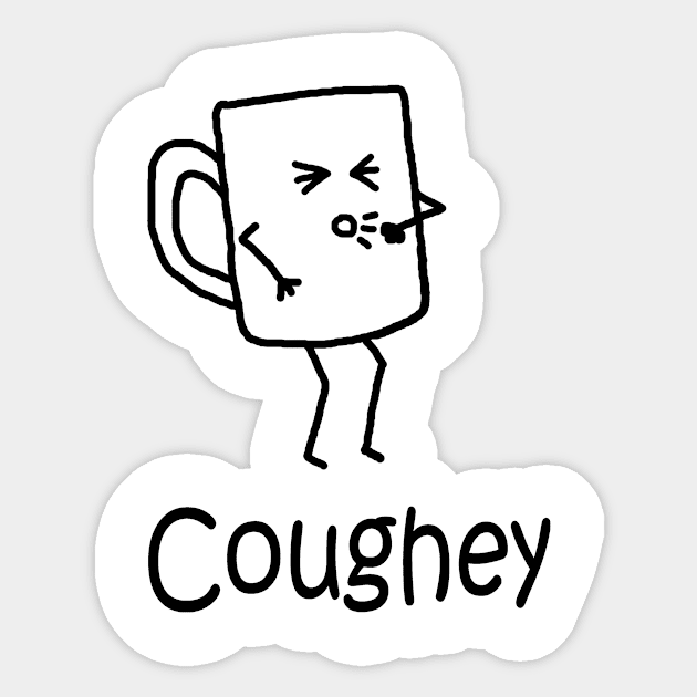 Coughey Sticker by PelicanAndWolf